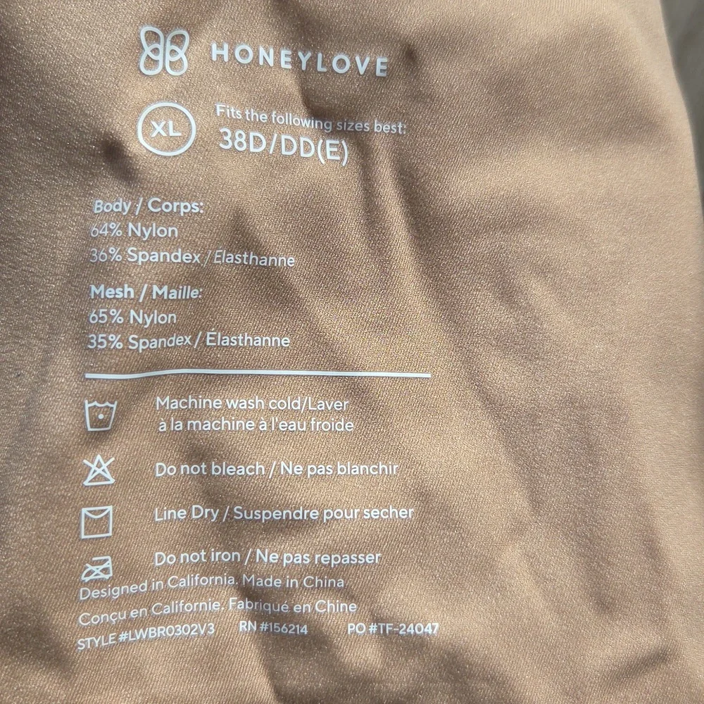 Honeylove Crossover Bra New XL 48 D / DD (E)